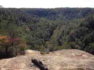 View from the top of Eagle Point Buttress